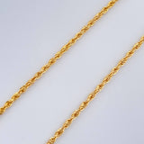 Set Cadena y Dije Lazo + San Benito 1.55gr / Oro Amarillo 18K (Oferta) $