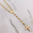 Rosario Virgen Milagrosa 12.7gr / 60cm / 5mm-6mm Bolas Lisas Oro Amarillo 18K $