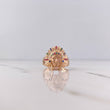 Anillo Indio 8.1gr / T11 1/4 / Circones Fucsias Verdes Azules Oro Rosa 18K $