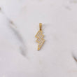 Dije Rayo 1.45gr / 2.6cm / Circones Blancos Oro Amarillo 18K $