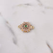 Herraje Timon 3.6gr / 2.4cm / Circones Verde Blancos Tres Oros 18K $