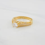 Anillo Solitario Tupido 2.9g / T7 Oro Amarillo 18K