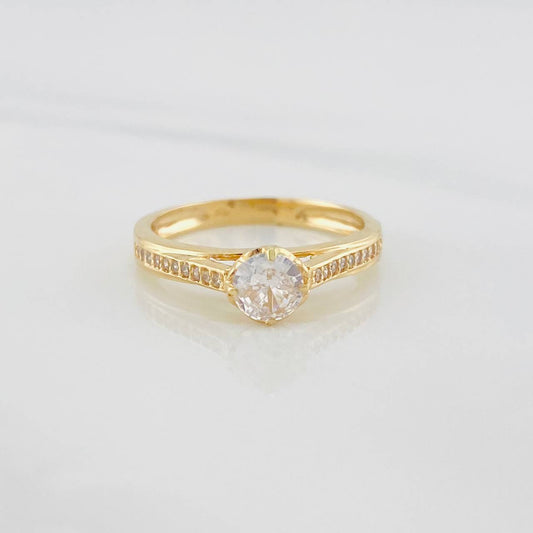 Anillo Solitario Churumbela Corazón 2.55g / T6 3/4 Oro Amarillo 18K