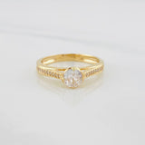 Anillo Solitario Churumbela Corazón 2.55g / T6 3/4 Oro Amarillo 18K
