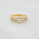 Anillo Solitario Churumbela Doble 3.45g / T7 Oro Amarillo 18K