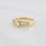 Anillo Solitario Churumbela Doble 3.45g / T7 Oro Amarillo 18K