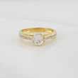 Anillo Solitario Churumbela Corazón 2.55g / T6 Dos Oros Amarillo Blanco 18K