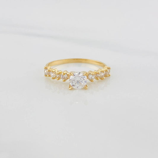 Anillo Solitario Churumbela 1.7g / T6 Oro Amarillo 18K