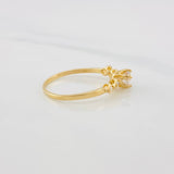 Anillo Solitario Rombos 1.65g / T7 Oro Amarillo 18K
