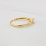 Anillo Solitario Churumbela Puente 1.8g / T7 3/4 Oro Amarillo 18K