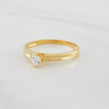 Anillo Solitario 1.6g / T7 1/4 Oro Amarillo 18K