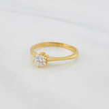 Anillo Solitario Puente 1.95g / T6 Oro Amarillo 18K