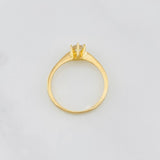 Anillo Solitario Puente 1.95g / T6 Oro Amarillo 18K