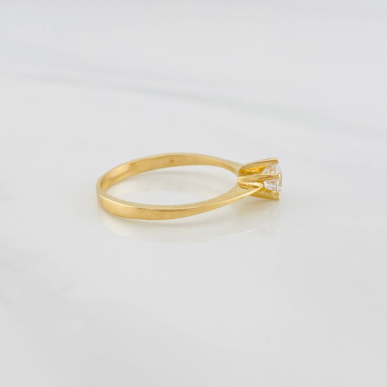 Anillo Solitario Puente 1.95g / T6 Oro Amarillo 18K