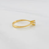 Anillo Solitario Puente 1.95g / T6 Oro Amarillo 18K