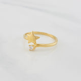 Anillo Estrella 1.5g / T6 Oro Amarillo 18K