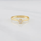 Anillo Solitario Puente 1.2g / T6 1/2 Oro Amarillo 18K