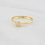 Anillo Solitario Puente 1.2g / T6 1/2 Oro Amarillo 18K
