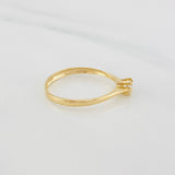Anillo Solitario Puente 1.2g / T6 1/2 Oro Amarillo 18K