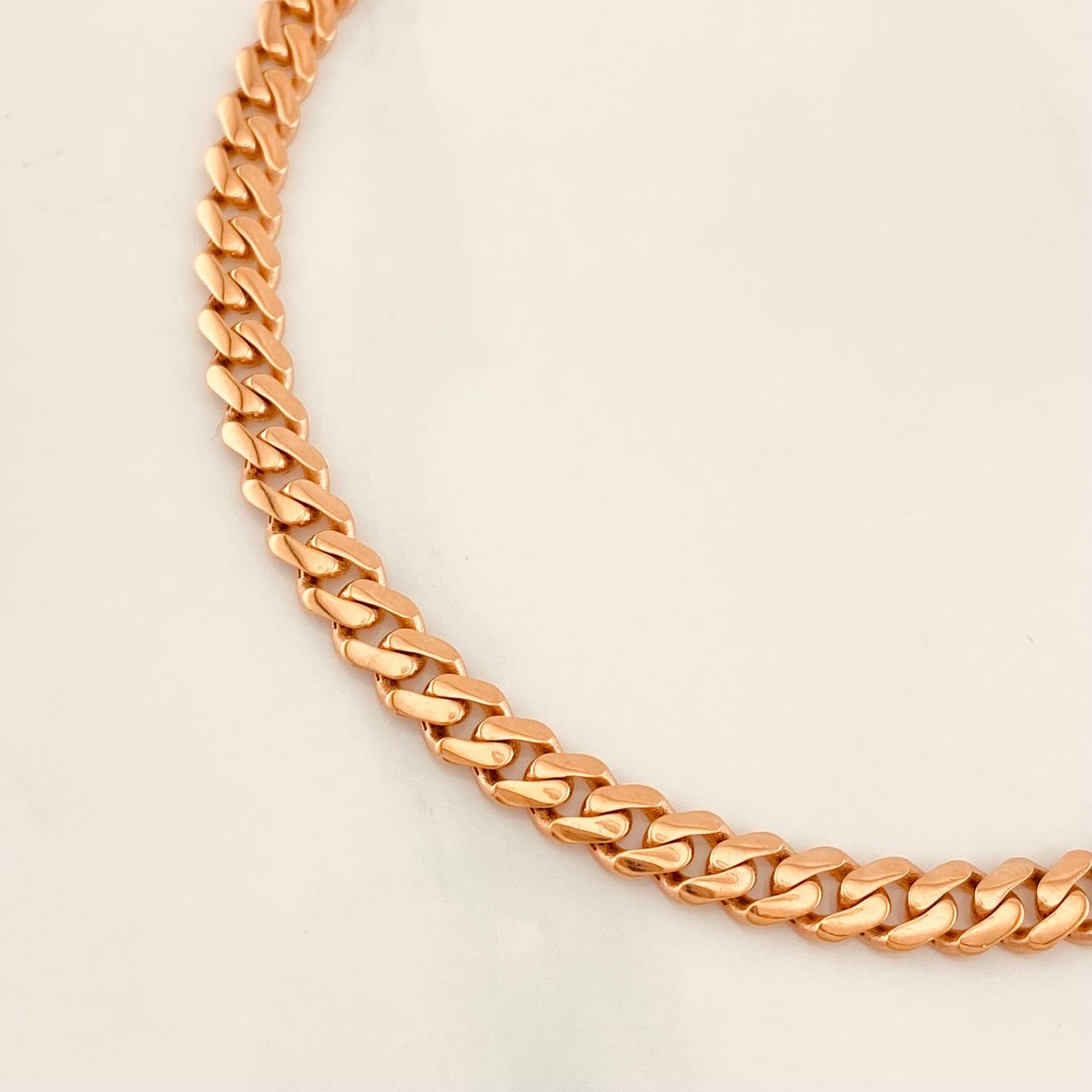 Pulso Cubano Infinito 7.1 g / 21 cm / 4.9 mm Oro Rosa 18K