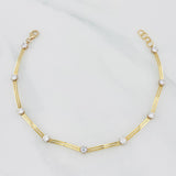 Pulso Línea doble 2.55g / 17.5cm-16.3cm / 1.8mm Oro Amarillo 18K