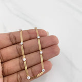 Pulso Línea doble 2.55g / 17.5cm-16.3cm / 1.8mm Oro Amarillo 18K