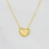Cadena Aro seguido corazón 1.4g / 45cm-42 cm / 1mm Oro Amarillo 18K