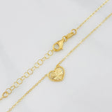 Cadena Aro seguido corazón 1.4g / 45cm-42 cm / 1mm Oro Amarillo 18K