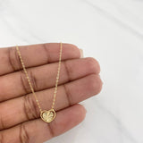 Cadena Aro seguido corazón 1.4g / 45cm-42 cm / 1mm Oro Amarillo 18K