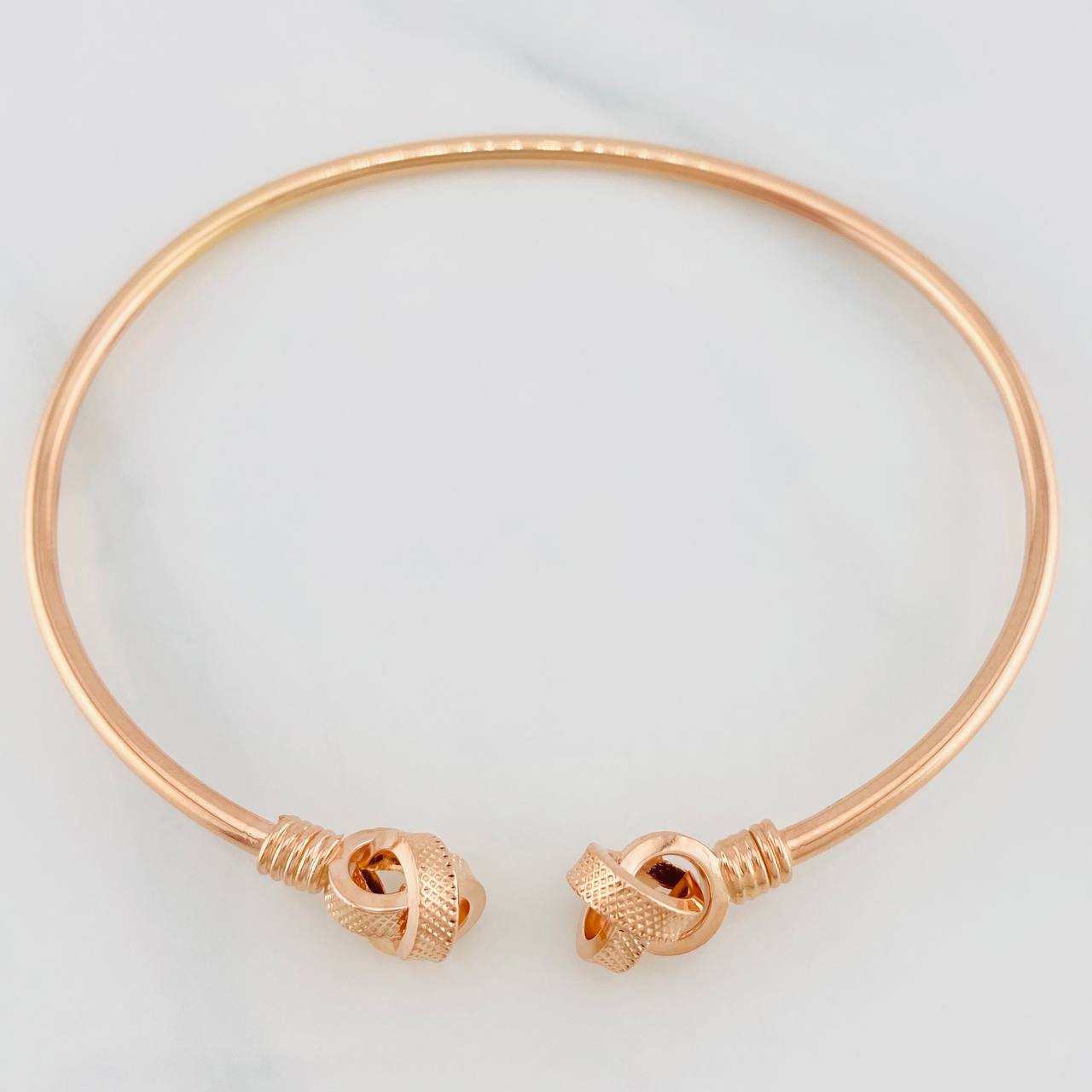 Pulso Aro Nudo 3.85g / 18.5cm / 2.2mm Oro Rosa 18K
