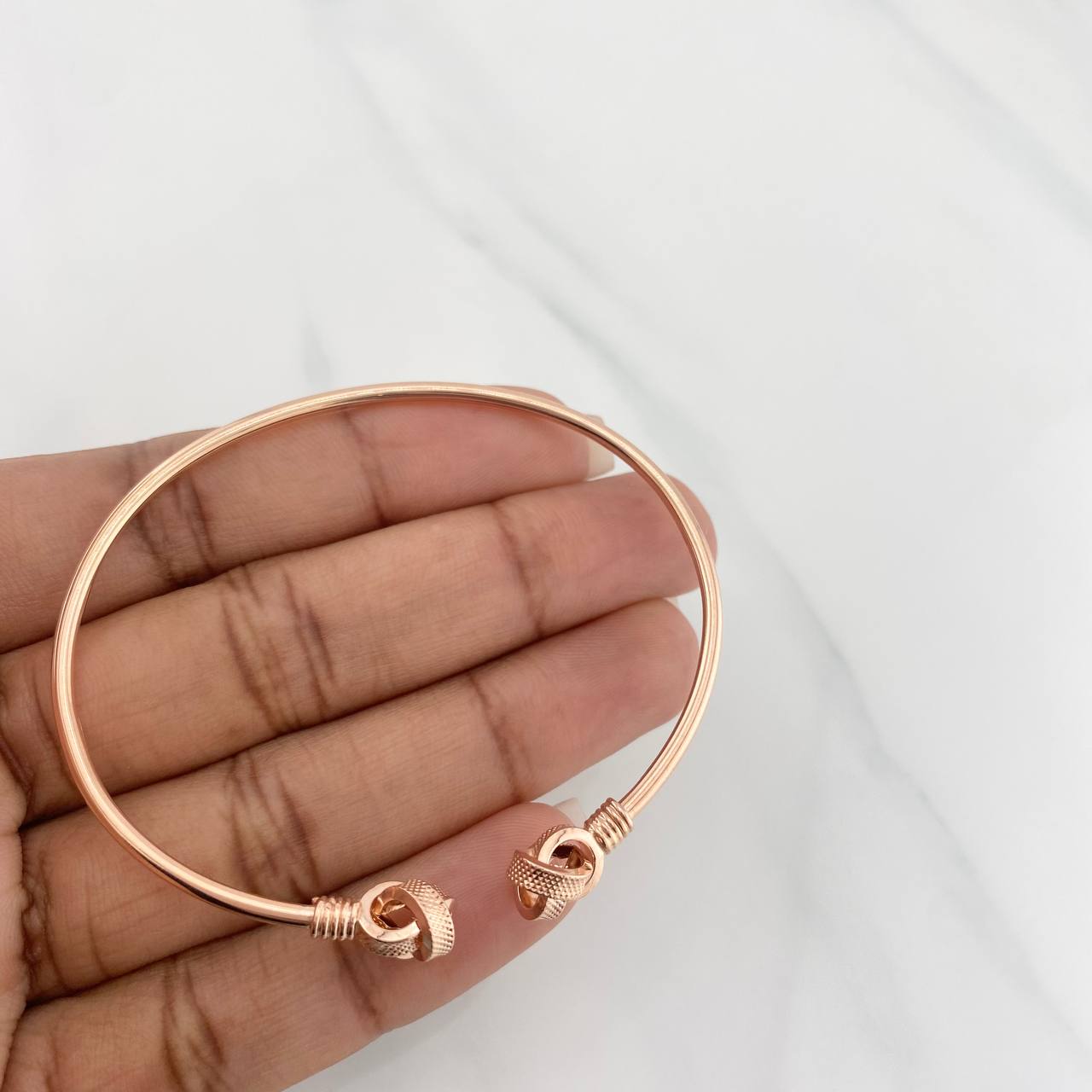 Pulso Aro Nudo 3.85g / 18.5cm / 2.2mm Oro Rosa 18K