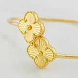 Pulso Aro Trebol 7.4g / 18cm / 2mm Oro Amarillo 18K