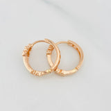 Candongas Ts 3.9g / 1.5cm Oro Rosa 18K