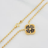 Cadena Trebol Militar 7.35g / 42cm / 1.65mm Oro Amarillo 18K