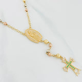 Rosario Guadalupe Cruz 10.6g / 60cm / 4mm-5mm Tres Oros 18K