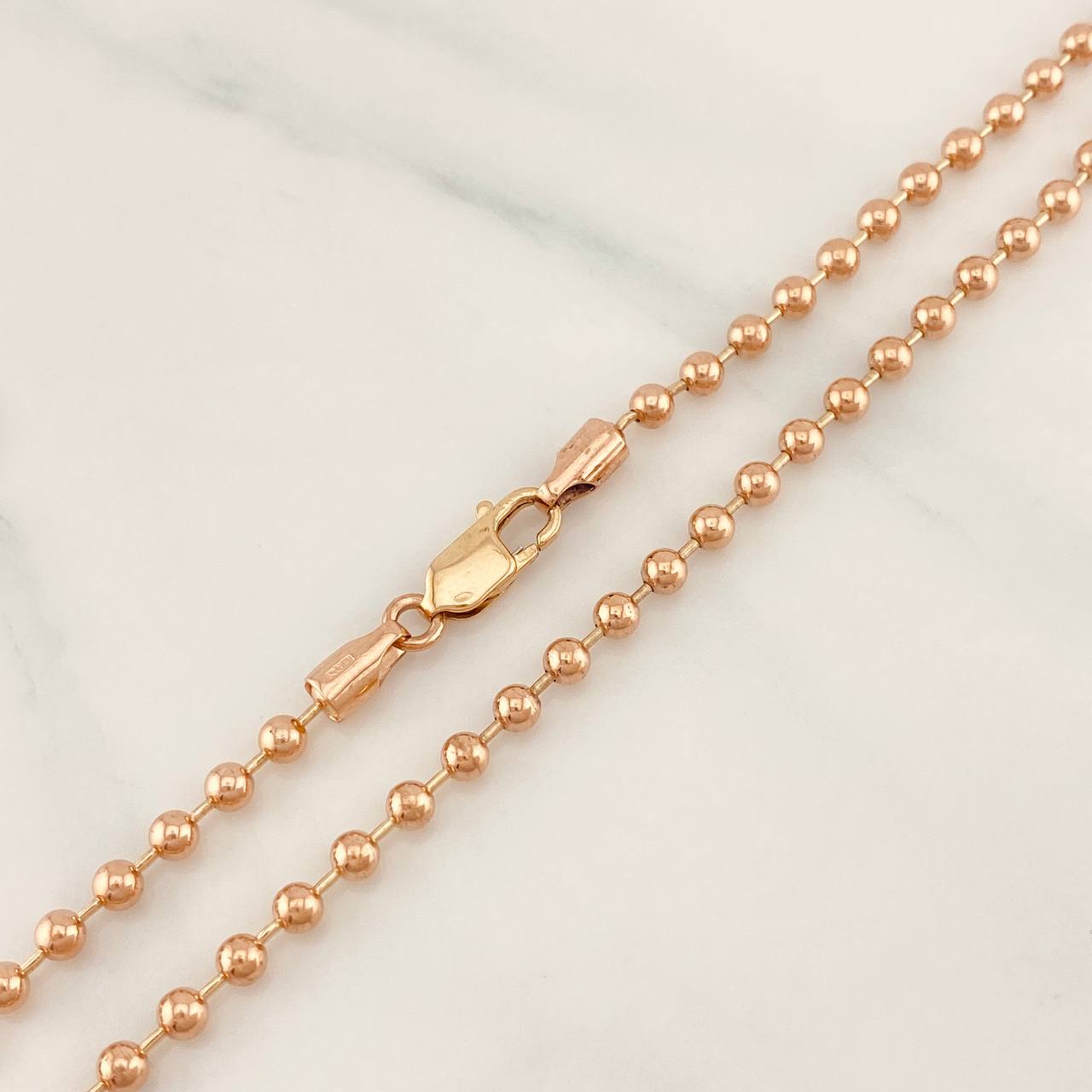 Cadena Militar 21.95g / 77cm / 2.89mm Oro Rosa 18K