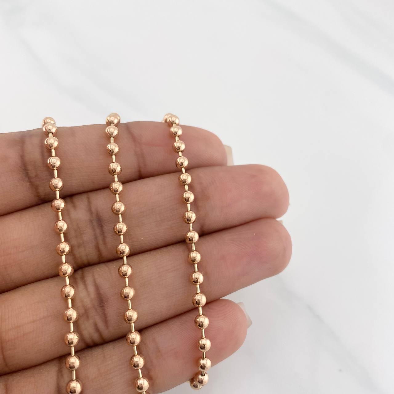 Cadena Militar 21.95g / 77cm / 2.89mm Oro Rosa 18K