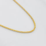 Cadena Franco 2.6g / 60cm / 1.29mm Dos Oros Amarillo Blanco 18K
