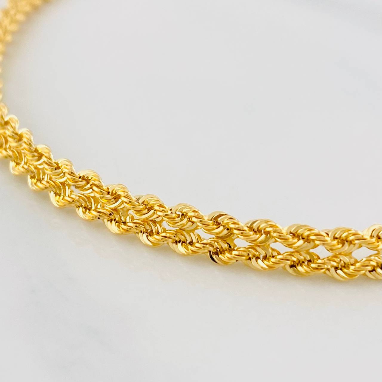 Pulso Lazo Corazon 2.85g / 19.5cm / 4.26mm Oro Amarillo 18K
