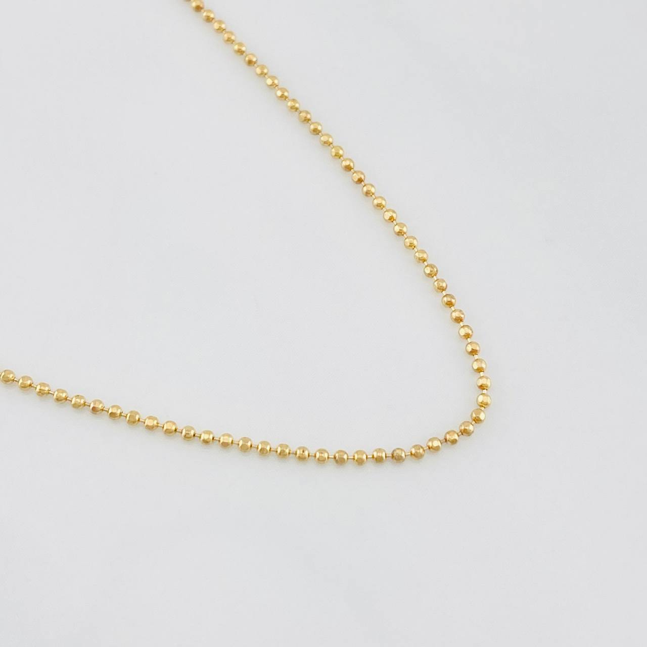 Cadena Militar 2.45g / 50cm / 0.9mm Oro Amarillo 18K