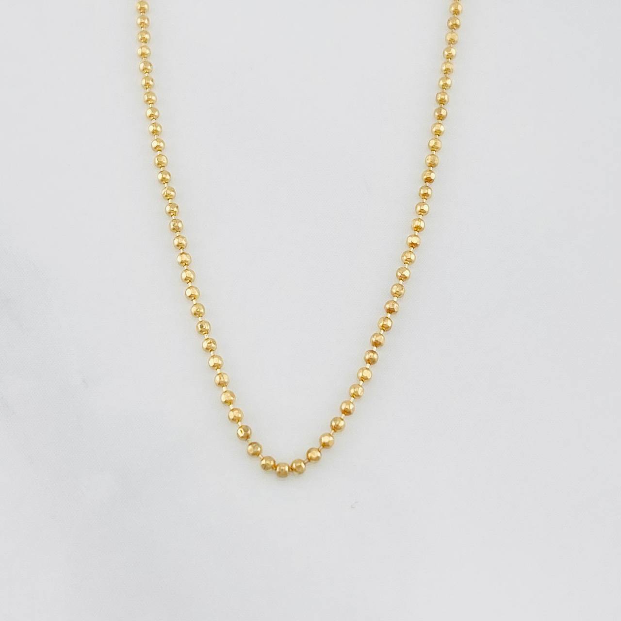 Cadena Militar 2.45g / 50cm / 0.9mm Oro Amarillo 18K