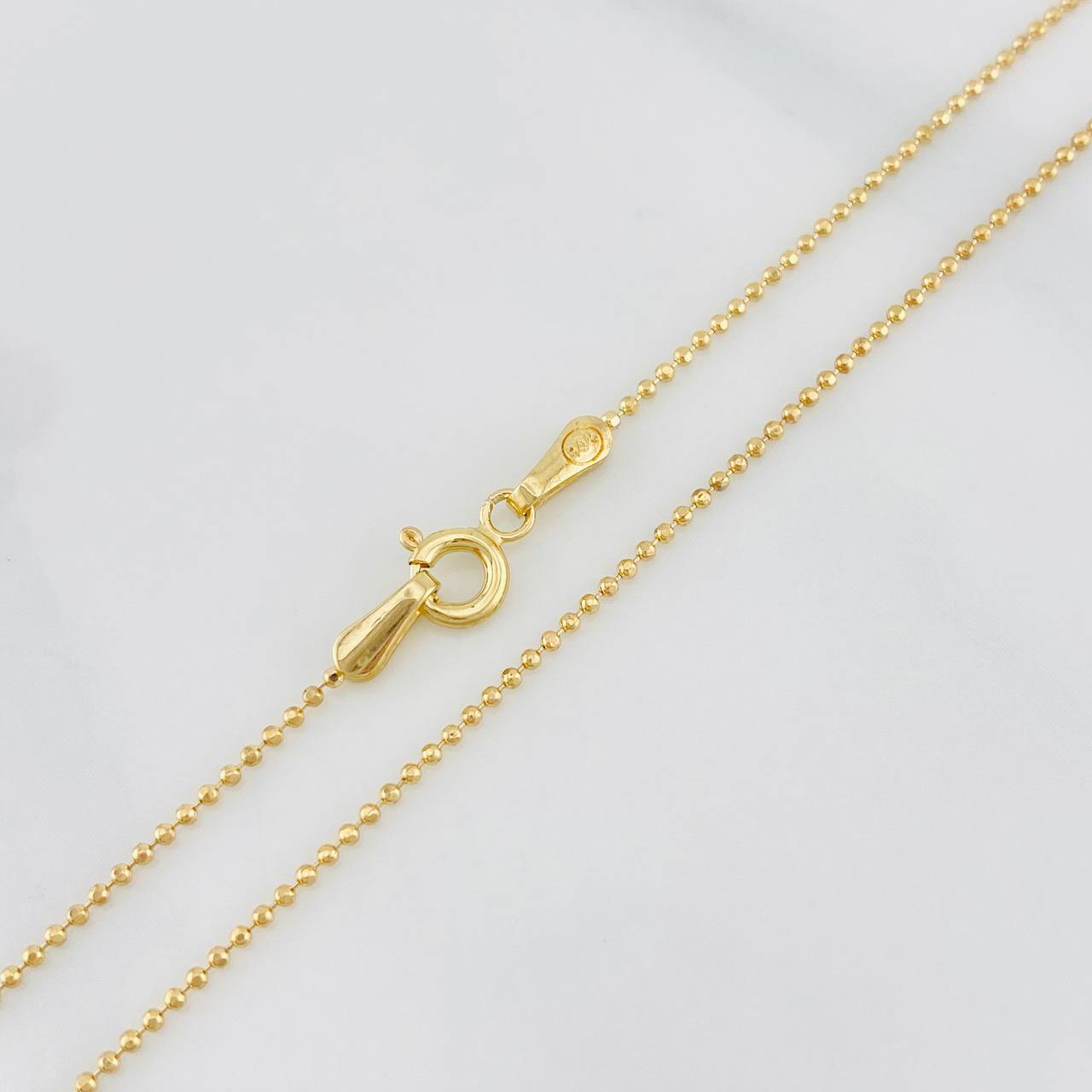 Cadena Militar 2.45g / 50cm / 0.9mm Oro Amarillo 18K