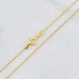 Cadena Militar 2.45g / 50cm / 0.9mm Oro Amarillo 18K