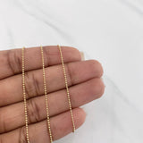 Cadena Militar 2.45g / 50cm / 0.9mm Oro Amarillo 18K