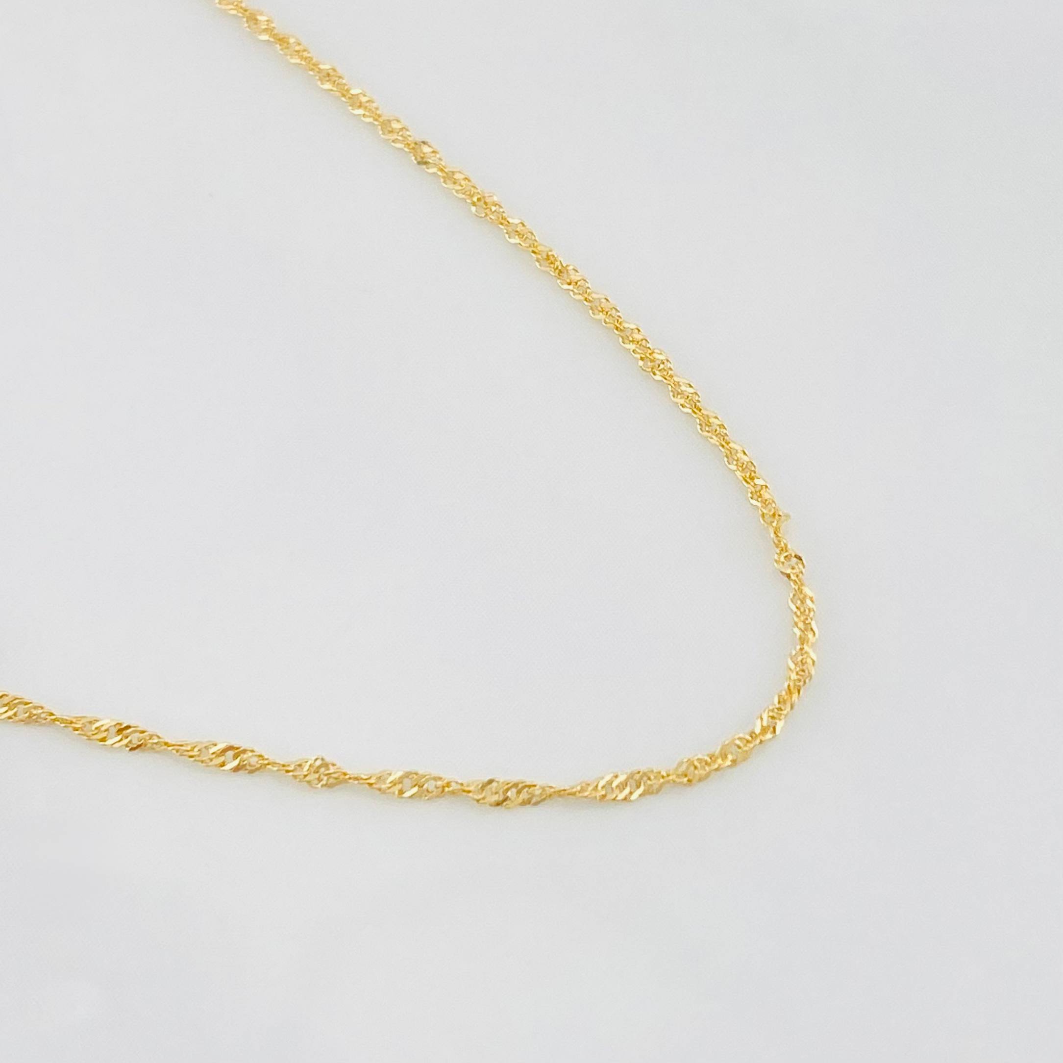 Cadena Singapur 1.15g / 44.5cm / 1mm Oro Amarillo 18K
