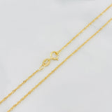 Cadena Singapur 1.15g / 44.5cm / 1mm Oro Amarillo 18K