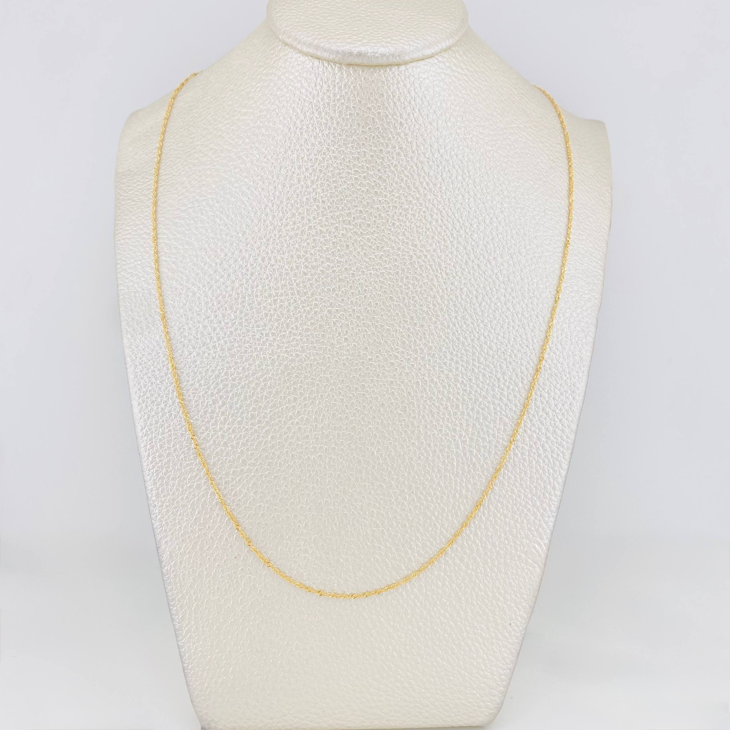 Cadena Singapur 1.15g / 44.5cm / 1mm Oro Amarillo 18K