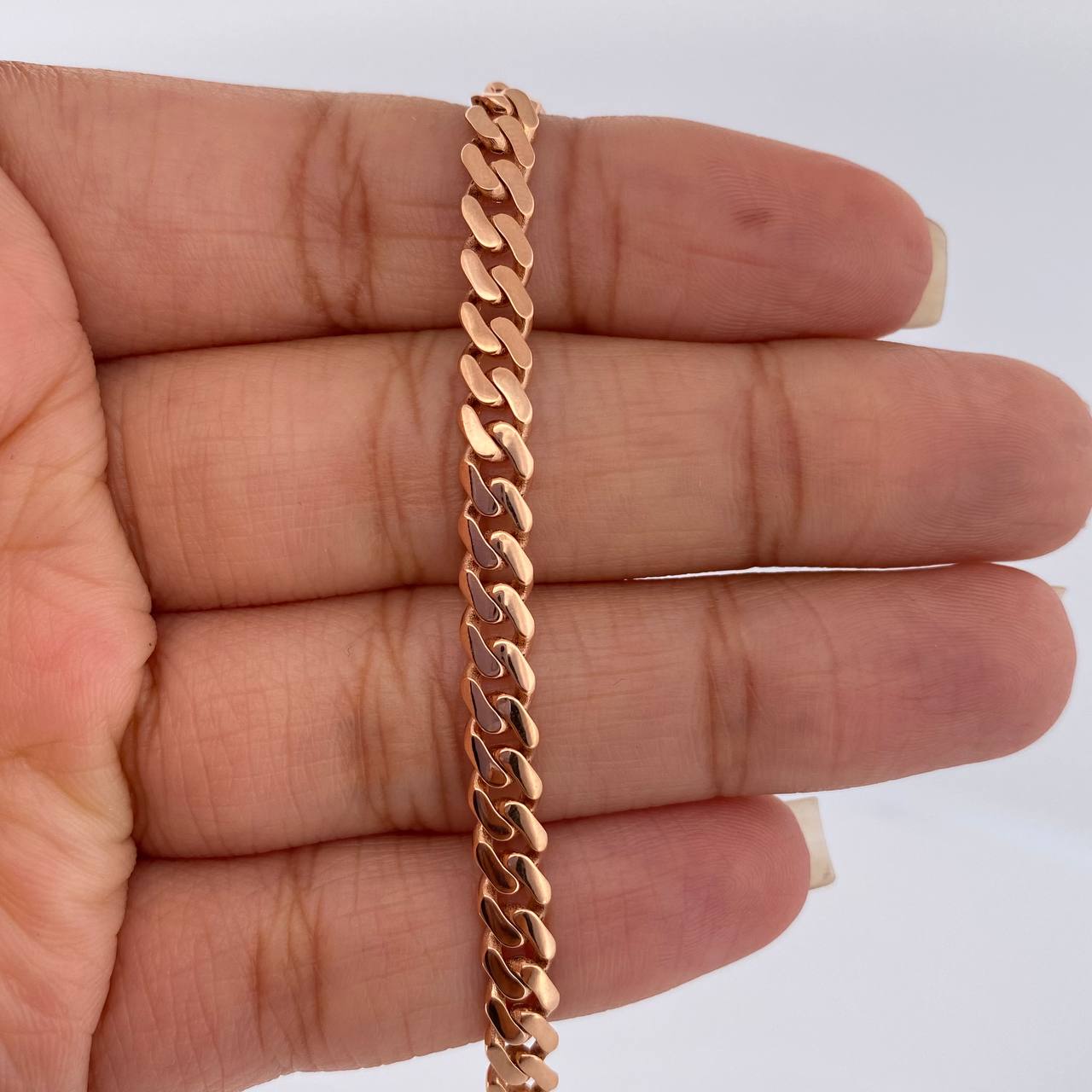 Pulso Cubano Infinito 6.95gr / 20.8cm / Oro Rosa +4 18K +
