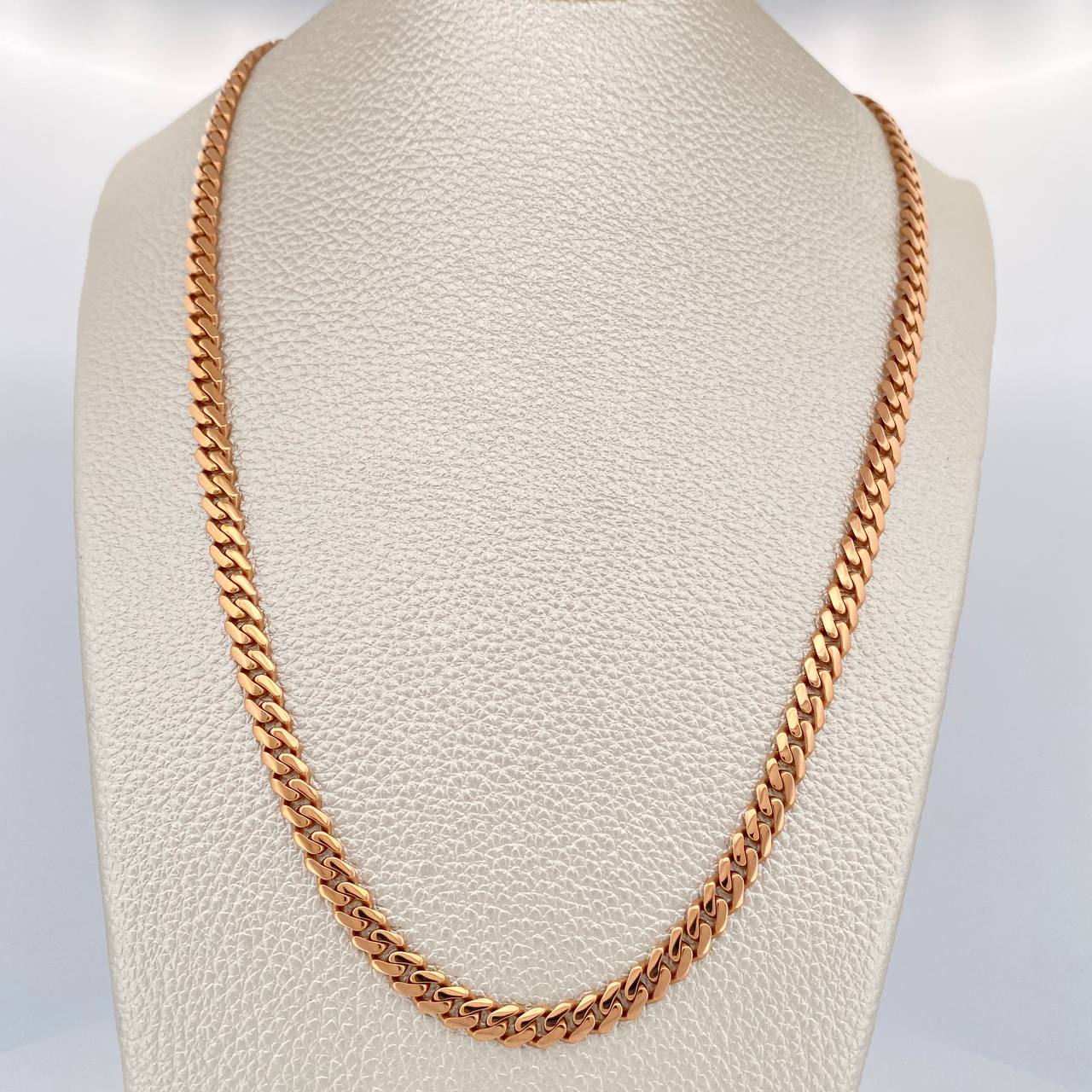 Cadena Cubana Infinito 19.2gr / 61cm / Oro Rosa +4 18K +