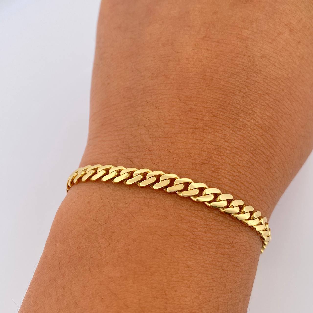 Pulso Cubano Infinito 7.35gr / 20.8cm / Oro Amarillo +4 18K +
